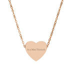 “As a Man Thinketh” Rose Gold Heart Necklace