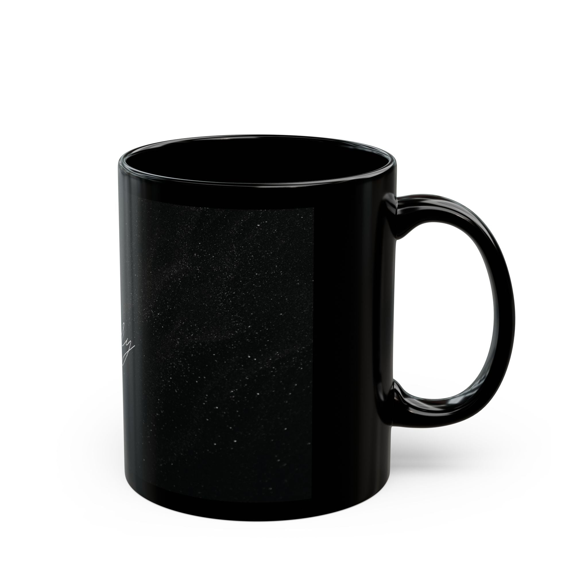 "Luxury" Black Sparkling Wave Mug