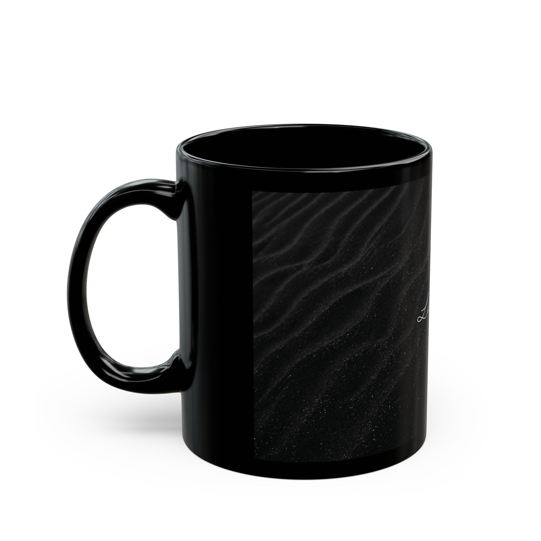 "Luxury" Black Sparkling Wave Mug