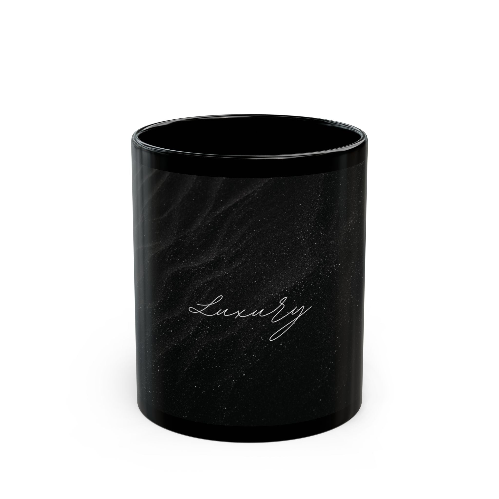"Luxury" Black Sparkling Wave Mug