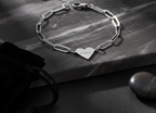 “LOVE” Stainless Steel Paperclip Heart Bracelet