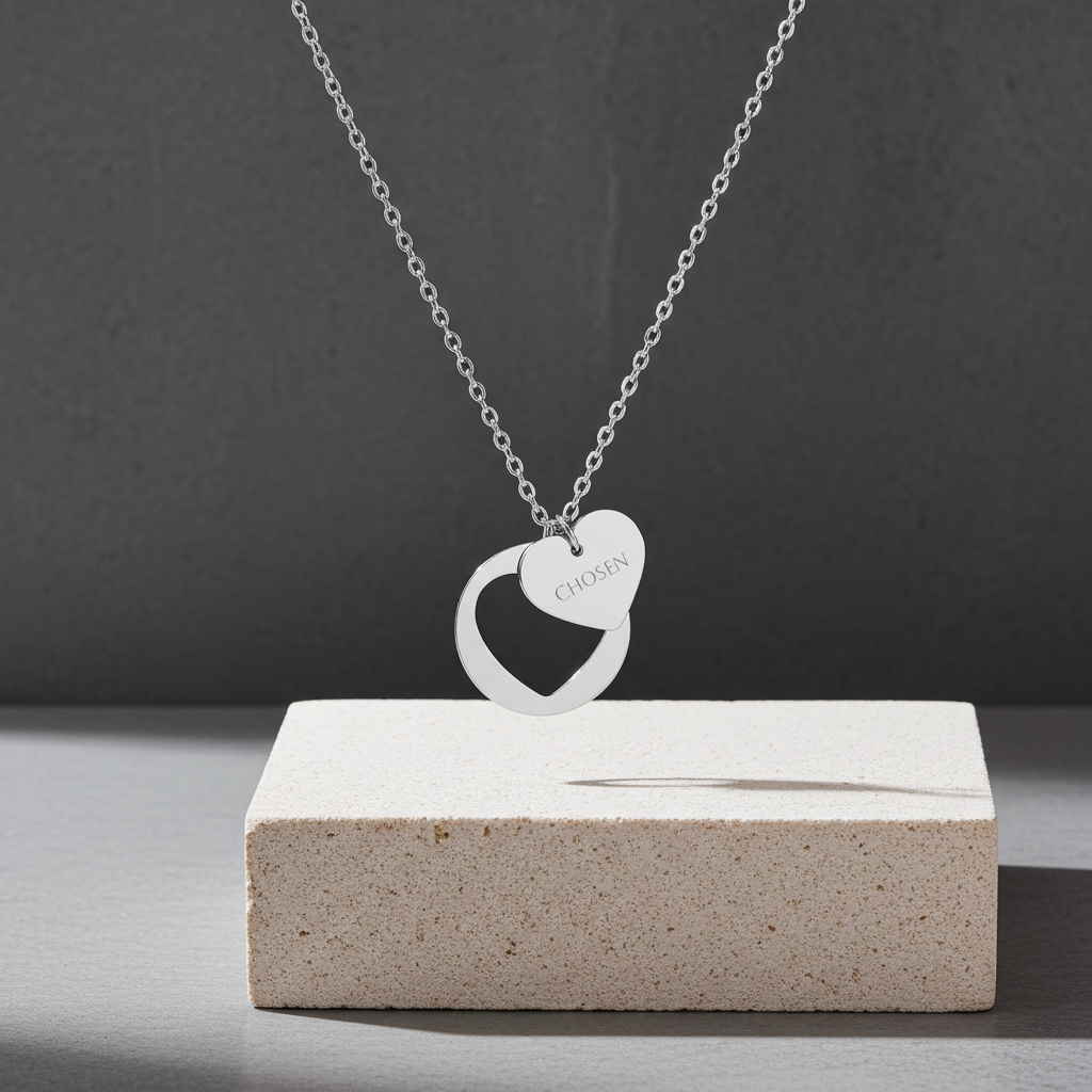 “CHOSEN” Stainless Steel Pendant Necklace