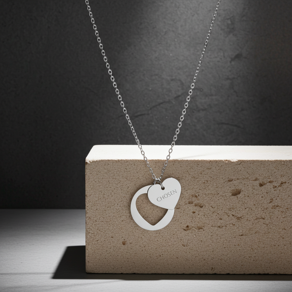 “CHOSEN” Stainless Steel Pendant Necklace