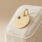 "Uniquely Me" Sapphire Gold Birthstone Charm