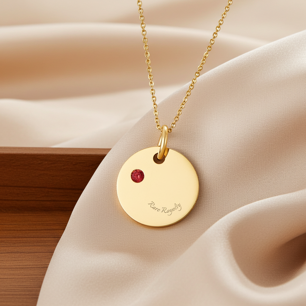 "Rare Royalty" Ruby Gold Birthstone Charm