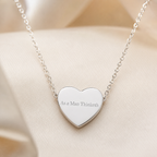 “As a Man Thinketh” Inspirational Engraved Stainless Steel Heart Necklace