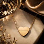 “As a Man Thinketh” Gold Heart Necklace