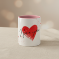 "I love you" Heart Mug