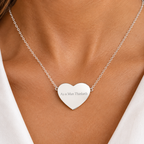 “As a Man Thinketh” Inspirational Engraved Stainless Steel Heart Necklace