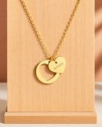 “BLESSED” Gold Pendant Necklace