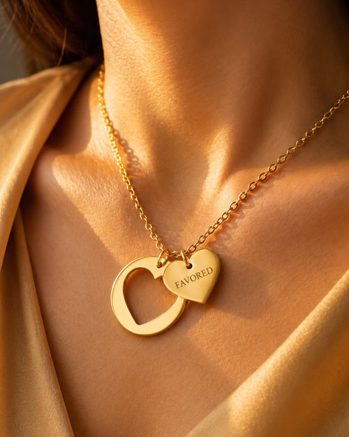 "FAVORED" Pendant Necklace (Gold, Rose-Gold)