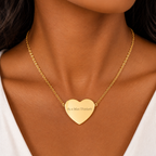 “As a Man Thinketh” Gold Heart Necklace