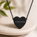 “As a Man Thinketh” Black Heart Necklace