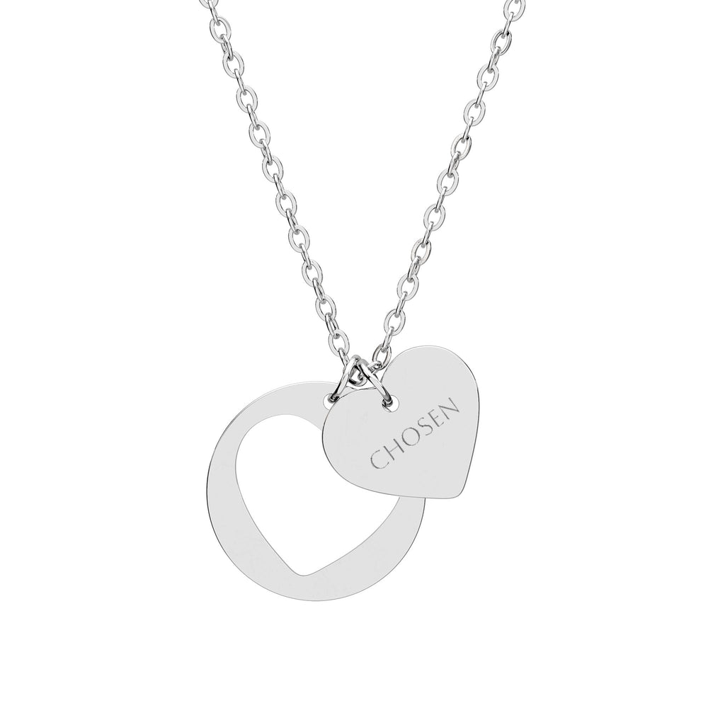 “CHOSEN” Stainless Steel Pendant Necklace